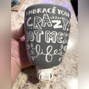 Scentsy Mini Warmer “Crazy Hot Mess Life” - Discontinued Design!